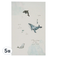 BERG 柏格文具 鯨魚精裝窄版26孔夾, 白色, 5個