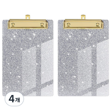 머니풀 화려한 펄 클립보드, 그레이, 4개