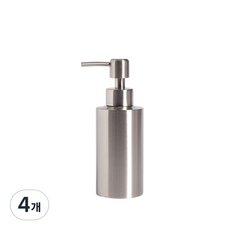 모나코올리브 스테인레스 샴푸 린스 호텔식 디스펜서 250ml, 실버, 4개