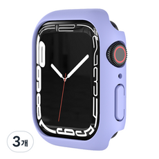 Yoitch Apple Watch 9H 全覆蓋鋼化玻璃保護殼, 薰衣草紫