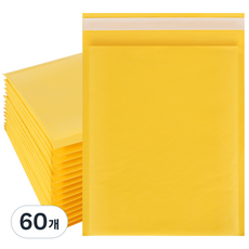 코멧 충격방지 뽁뽁이 캡 안전봉투 노랑, 60개