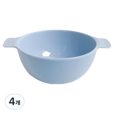 LIVINGMATE 嬰幼兒用美耐皿餐盤碗, 4個, 單品, 靛藍色
