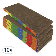 펫츠몬 고양이 레인보우 B골 스크래쳐 평판형, 혼합색상, 10개