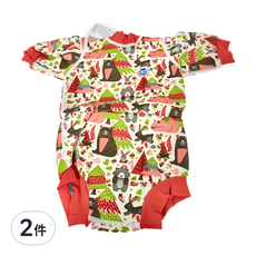 Splash About Happy Nappy Wetsuit 連身版游泳尿布褲 森林遊樂園 L 2件