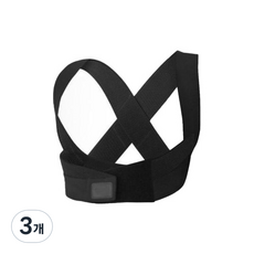 바른자세 어깨 자세고정밴드 CB-235 블랙, 3개