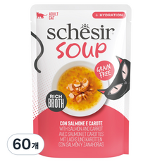 스케지어 고양이 수프, 40g, 60개, 혼합맛(연어/당근)