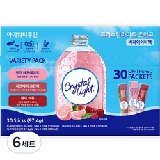 Crystal Light On The Go粉紅檸檬水 10入+覆盆子綠茶 10入+櫻桃石榴 10入 飲料粉, 97.4g, 6套