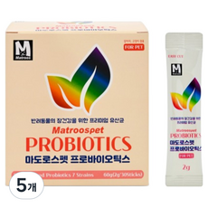 마도로스펫 반려동물 영양제, 60g, 장건강/유산균, 5개