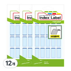 union plus 保護貼標籤紙 15*33mm UL-2411 13張, 藍色, 12個