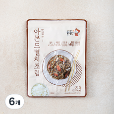 반찬단지 아몬드 멸치조림, 80g, 6개