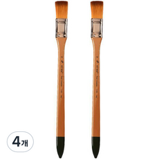 Leez J 美術用品 壓克力畫 優質背景刷 2入 02 2號, 27.1cm, 4個