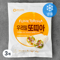 남향푸드또띠아 우리밀 또띠아 지름 20cm (냉동), 40g, 10개입, 3개