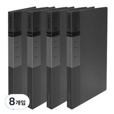 Heemang B5 透明文件夾 20頁 可補充內頁型, 黑色, 8入