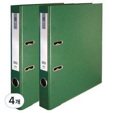 MiDAS HYUNPOONG LA 拱桿式素面文件夾 5cm, 綠色, 4個