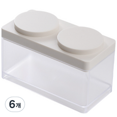Dirt 樂高形狀迷你收納盒 S, 白色, 6個