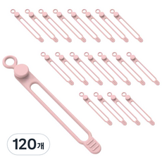 Jyulhome 矽膠束線帶 電線整理架, 粉紅色, 120個