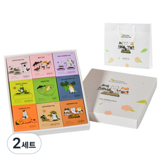 연우제다 고양이 컬렉션 프리미엄 티 세트 랜덤발송, 티 9종 x 3p + 쇼핑백, 2세트