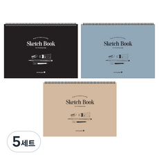 모닝글로리 스케치북 3종 세트, 8절, 5세트, 23매
