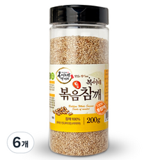 BokineMeokgeori 罐裝烘焙全芝麻, 200g, 6個