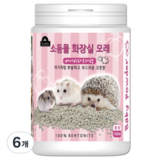 구딘 소동물 화장실 모래 베이비파우더향, 1.5L, 6개