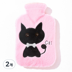 퀵살림 보온 손난로 프란넬 커버 따듯한 물주머니 03 분홍, 2개