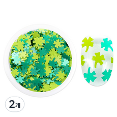 Jello Jello 四葉草美甲亮片, GL141 幸運綠, 2個