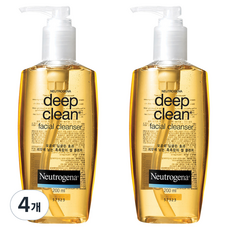 뉴트로지나 딥 클린 훼이셜 클렌징 젤, 200ml, 4개
