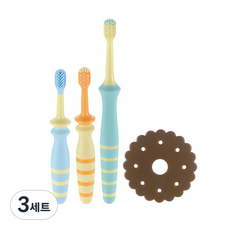 릿첼 TLI 유아칫솔 세트 STEP2 8개월, 혼합색상, 3세트