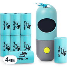 펫투비 LED 손전등 케이스 + 배변봉투 120p 세트, 블루, 120개입, 4세트