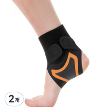 舒適款腳踝支撐帶 右腳用 橘色, 2個