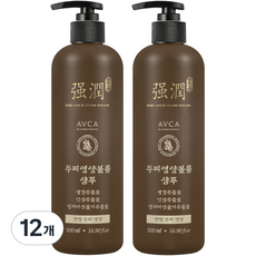 아브카 한방 두피 영양 볼륨 샴푸, 12개, 500ml