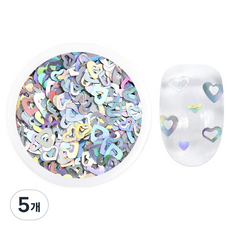 젤로젤로 하트빔 네일 글리터, GL122 홀로그램, 5개