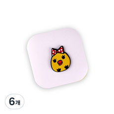 라이프포인트 직사각 병아리 렌즈케이스, 앉은병아리, 6개