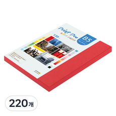 종이문화 프린트프로 얇은 칼라 복사지 No 29 레드 120g, 220개, B5