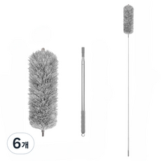 셀리빙 가게 사무실 길이조절 먼지털이, 그레이, 6개