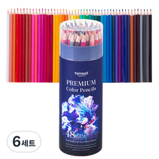 Tamsaa 專家用圓形盒繪圖彩色鉛筆 17.5cm 48色, 6套