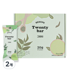 베노프 20바 그린티 프로틴바 12p, 684g, 2개