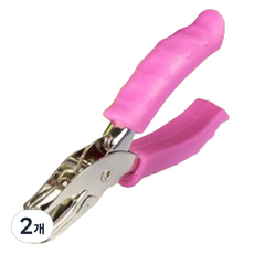 앙플러스 이지 핸드형 집게 펀치 6mm, 핑크, 2개