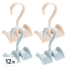 RIVERGREEN 旋轉式多功能包包整理掛架, 象牙白 + 藍色, 12個