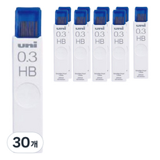 유니볼 미쯔비시 HB 샤프심 UL-S-0.3, 0.3mm, 30개