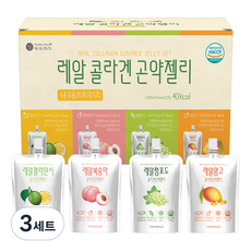 바로푸드 레알 콜라겐 곤약젤리 깔라만시 150ml x 5p + 복숭아 150ml x 5p + 청포도 150ml x 5p + 망고 150ml x 5p 세트, 3세트