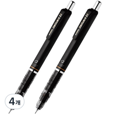 ZEBRA 斑馬牌 DelGuard 黑色自動鉛筆, 0.5mm, 4個