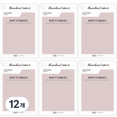 플레픽 썸네일 인덱스잇 점착메모지, 01 돈 포겟, 12개