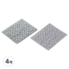 JAJU 可熱水消毒雙面菜瓜布, 1入, 4個
