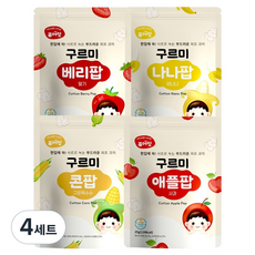 퓨어잇 구르미 스위트 팝 100g x 4종 세트, 혼합맛(사과/딸기/바나나/구운옥수수), 4세트