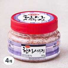 한성젓갈 한성 새우젓, 500g, 4개