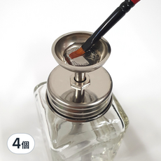 TANAGER 刷具清潔專用玻璃Menda按壓瓶 180ml, 4個, 透明