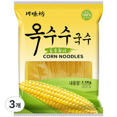 천미방 옥수수 국수, 2.5kg, 3개