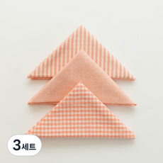 Chungage 格紋碎布 4mm 3件套, 18 深粉色, 3套