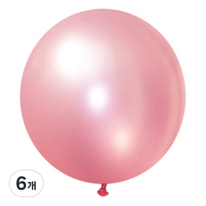 J-BALLOON Sempertex 90cm 大型氣球, 6個, 409 珠光淺粉色